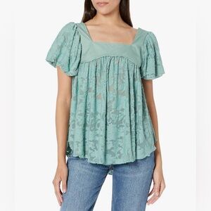 Free People Sunrise to Sunset Top in Malachite SZ L